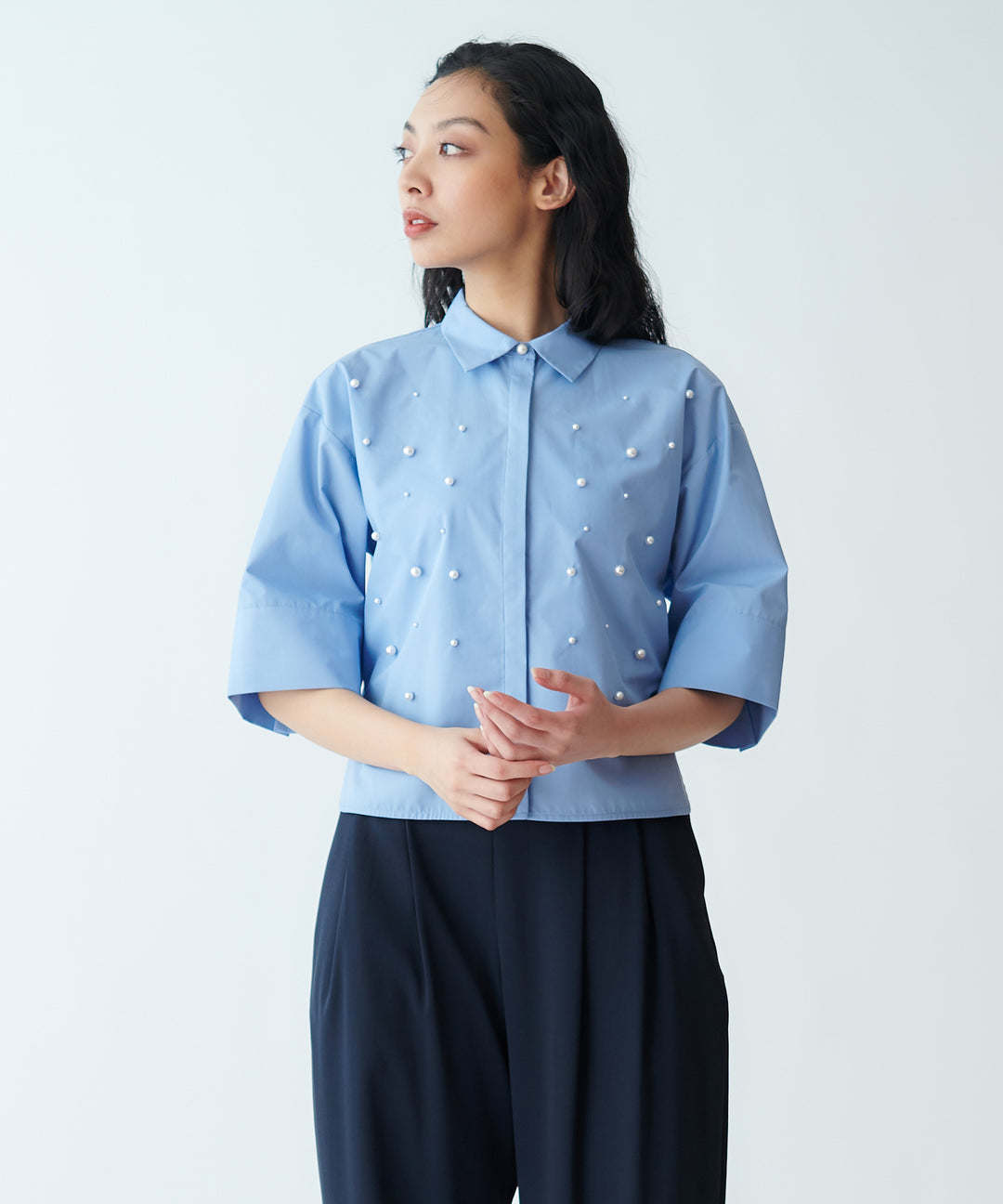 モデル H：165cm / 38 /ブルー