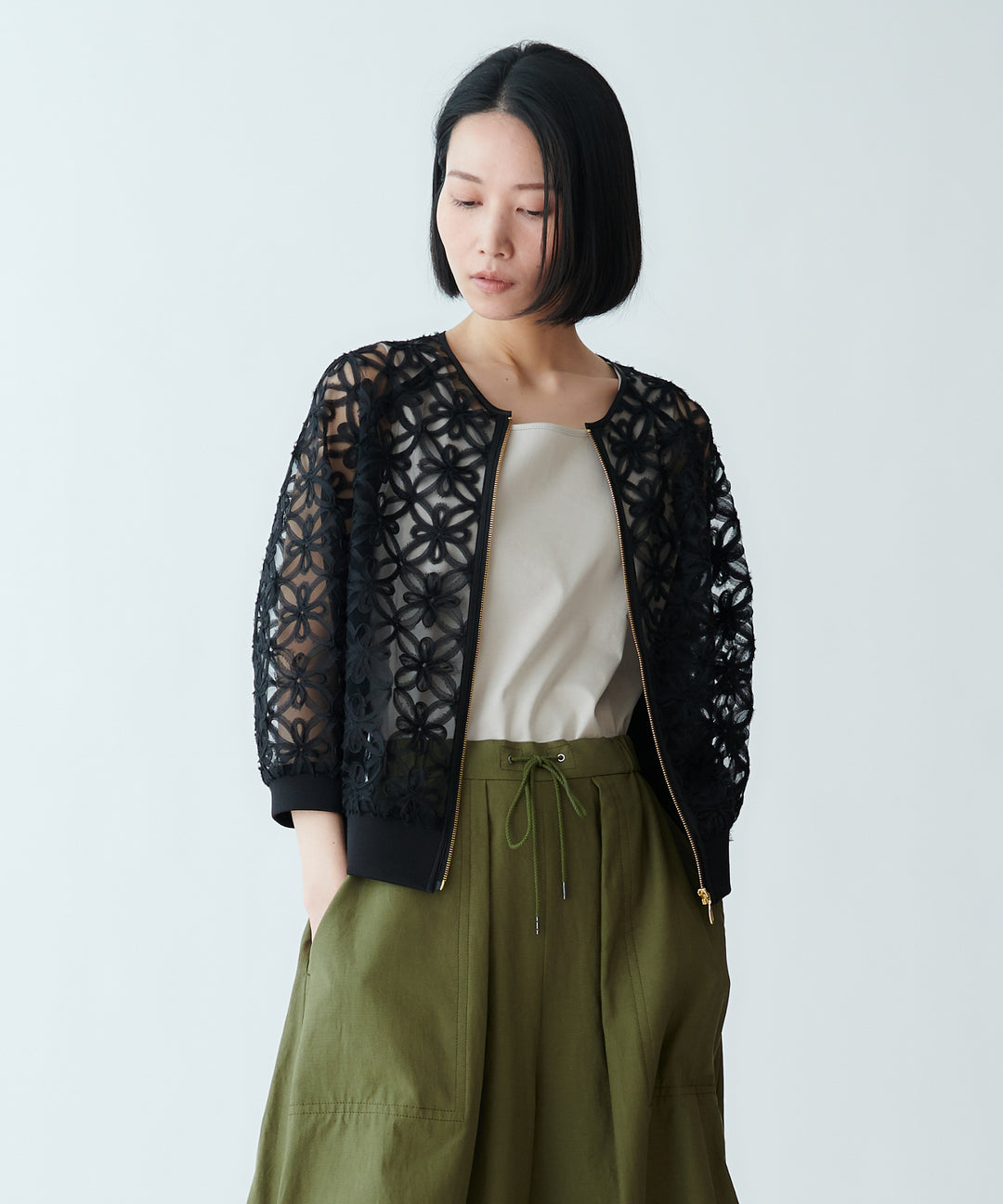 モデル H：165cm / 38 /ブラック