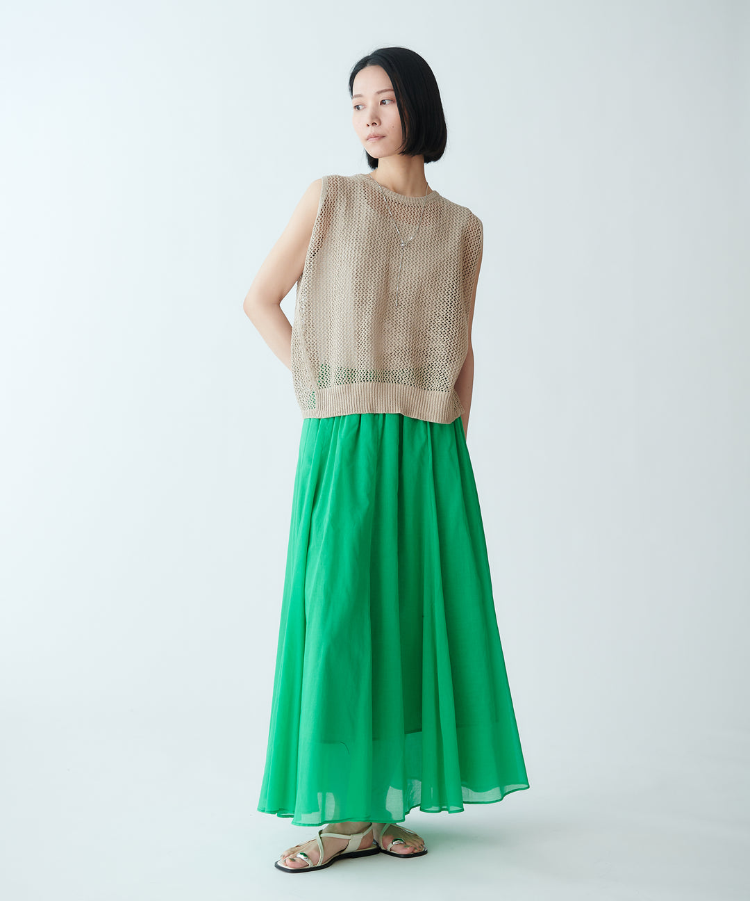 メッシュニット2WAYジレ