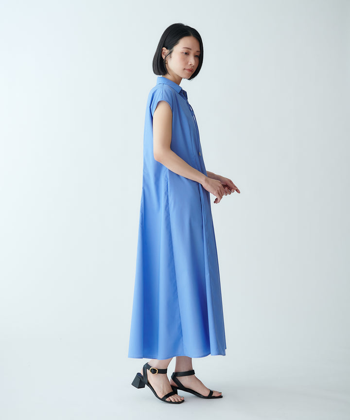 Vネックレースアップワンピース