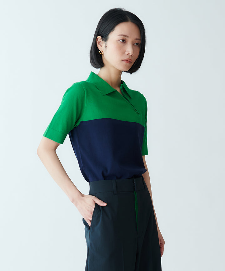 アシンメトリーポロニット