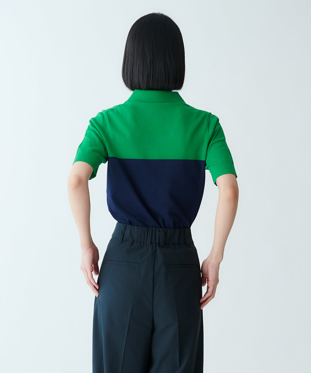 アシンメトリーポロニット