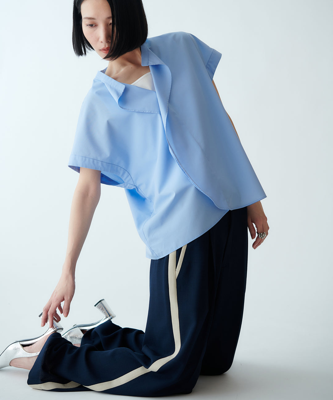 配色サイドラインパンツ