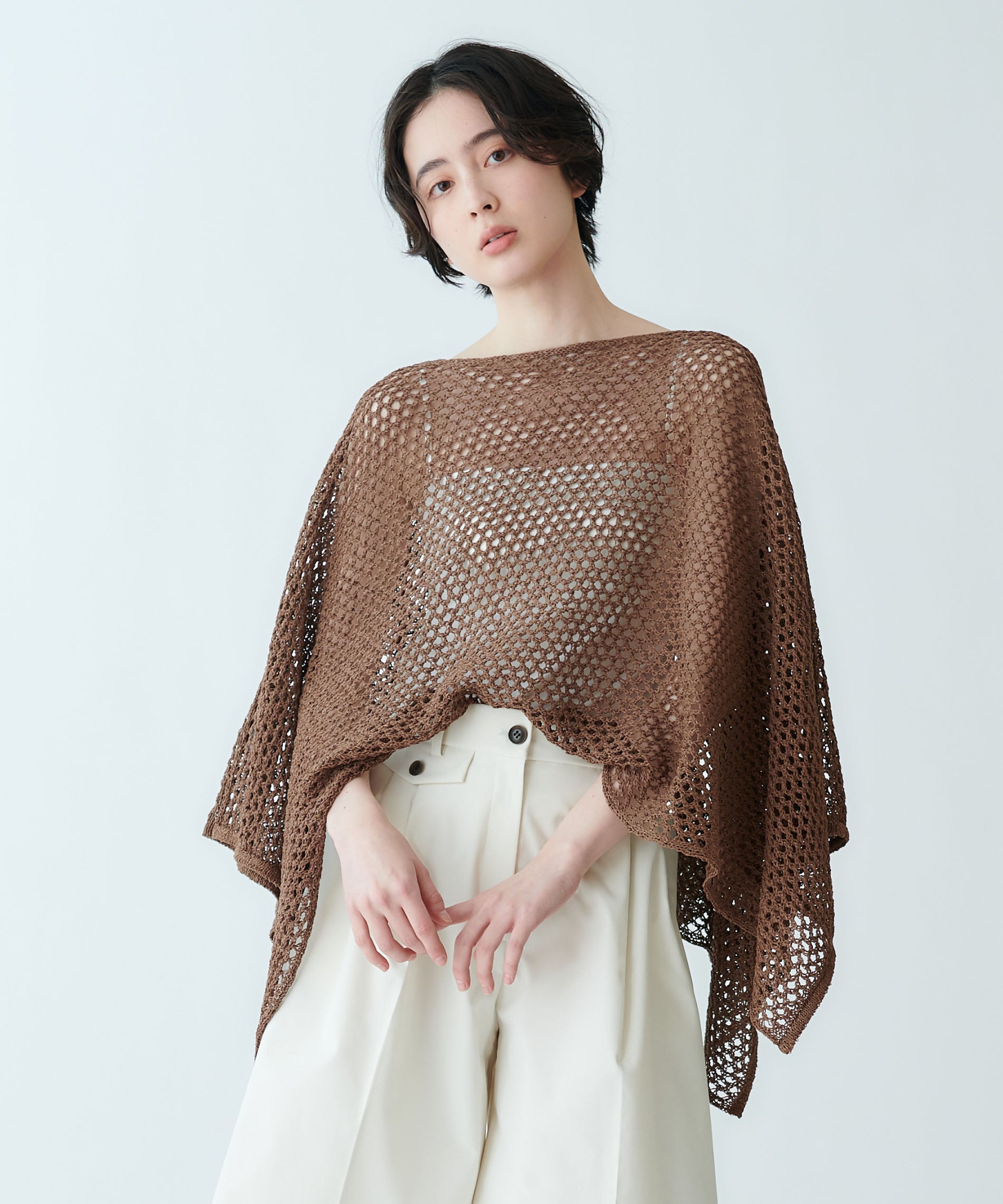 新品 Mサイズ サルセーション メッシュニット フーディー Salsation ポンチョ型メッシュニット – FACE SANS FARD