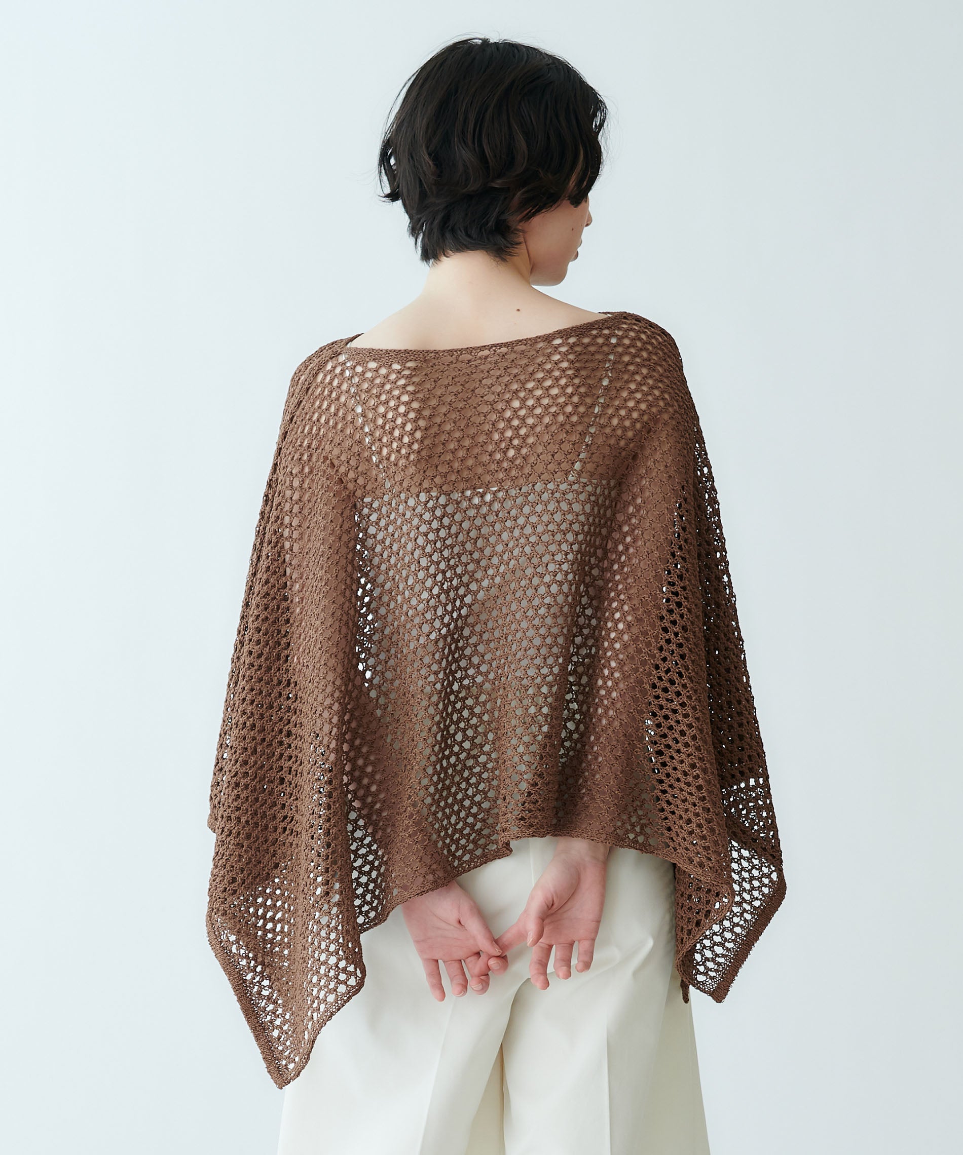 ポンチョ型メッシュニット – FACE SANS FARD