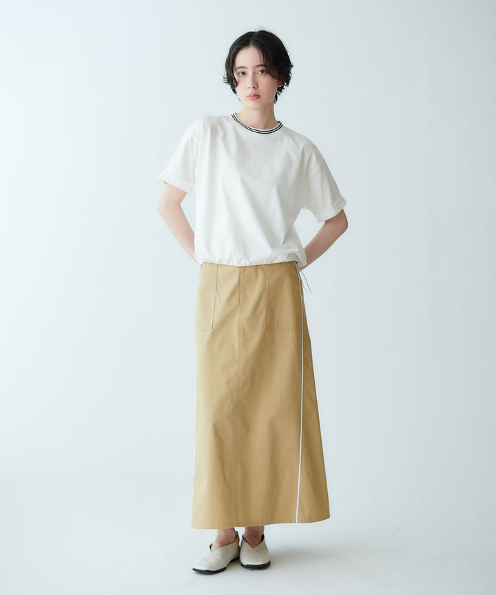 バックレースドロストブラウス