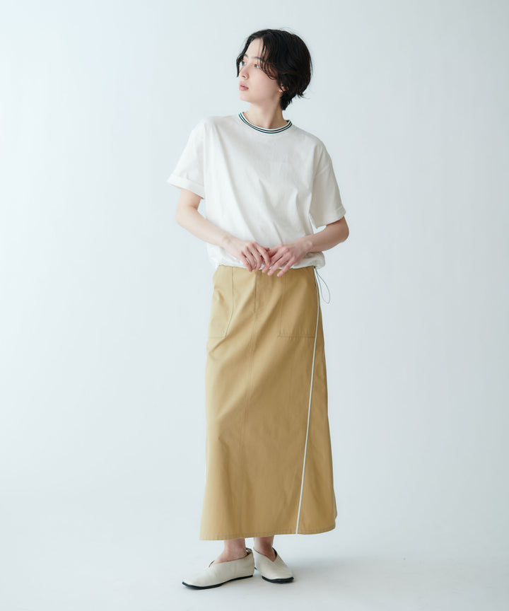バックレースドロストブラウス