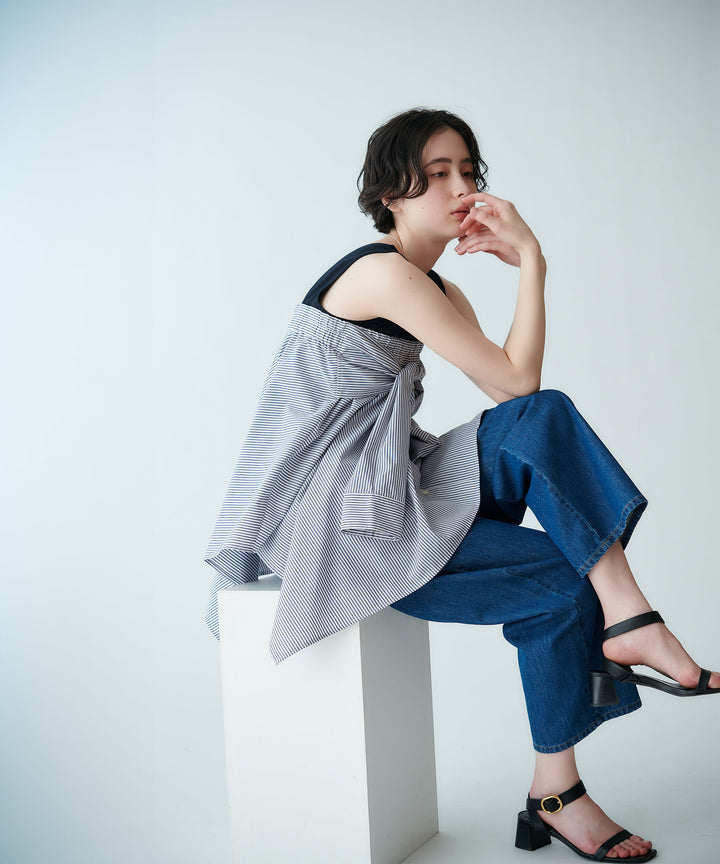 シャツ風マルチブラウス