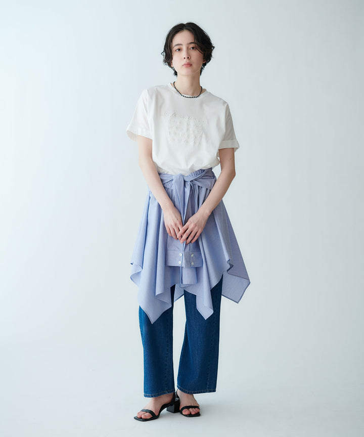 ロゴ刺繍Tシャツ