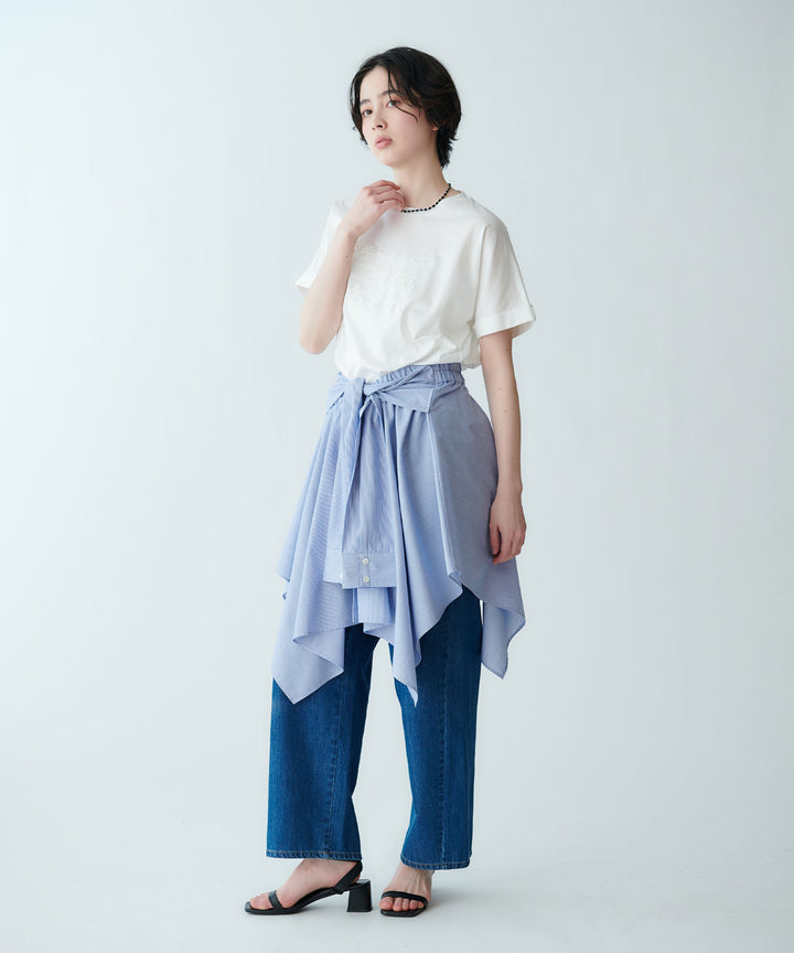ロゴ刺繍Tシャツ