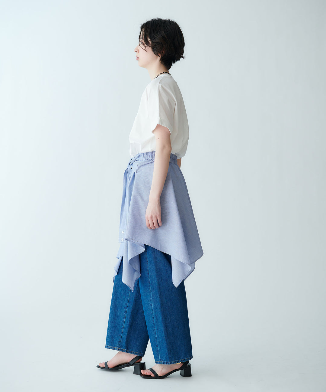 シャツ風マルチブラウス