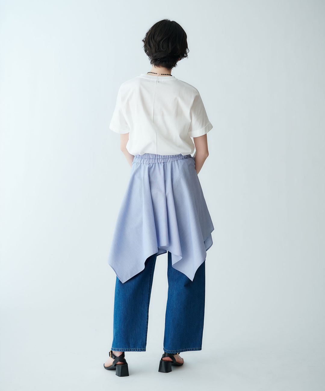 シャツ風マルチブラウス