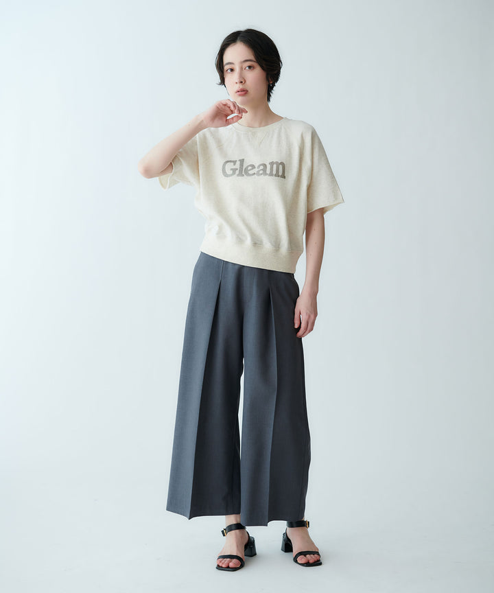 ラメ入りロゴプリントTシャツ