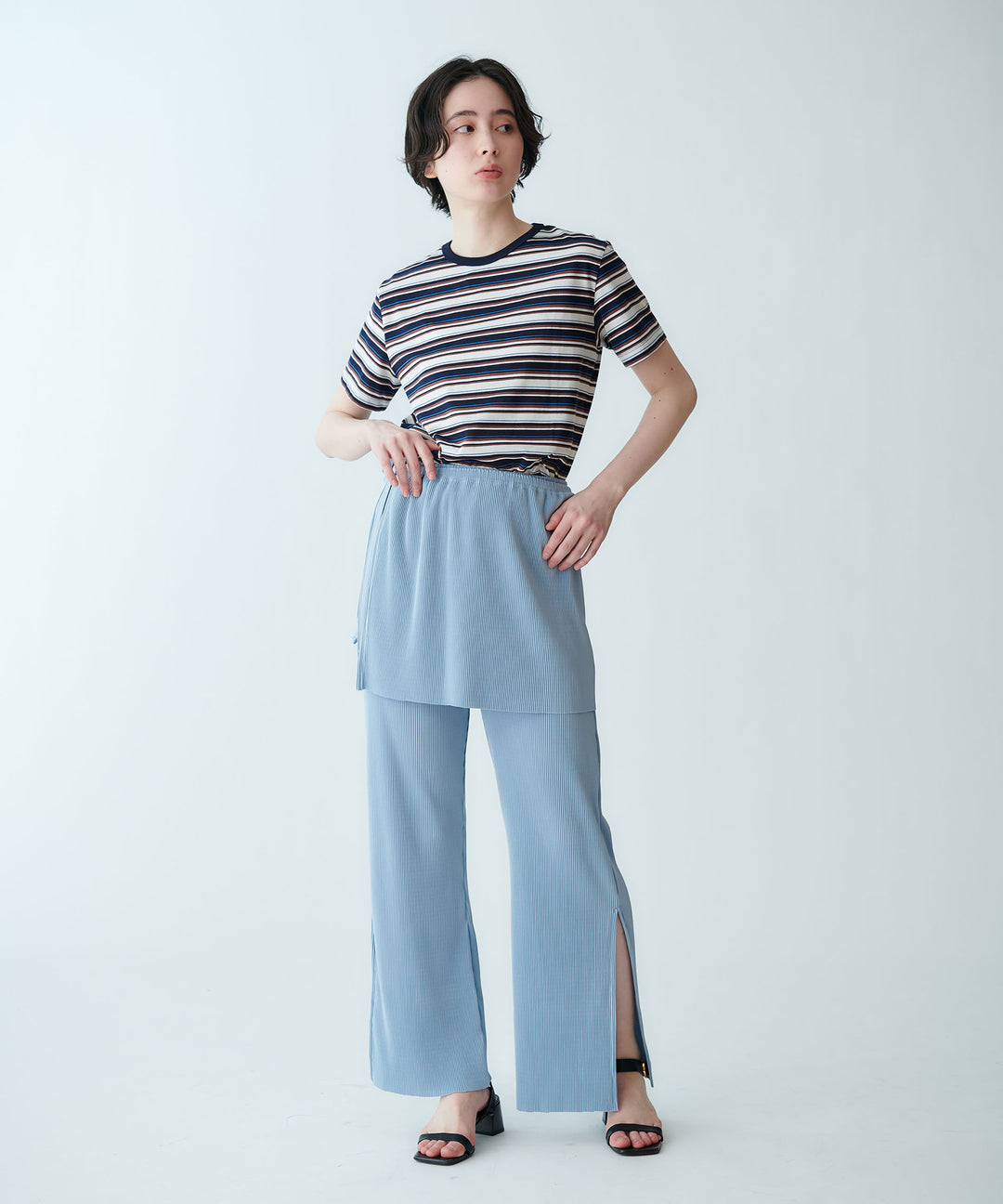 ボーダーコンパクトTシャツ