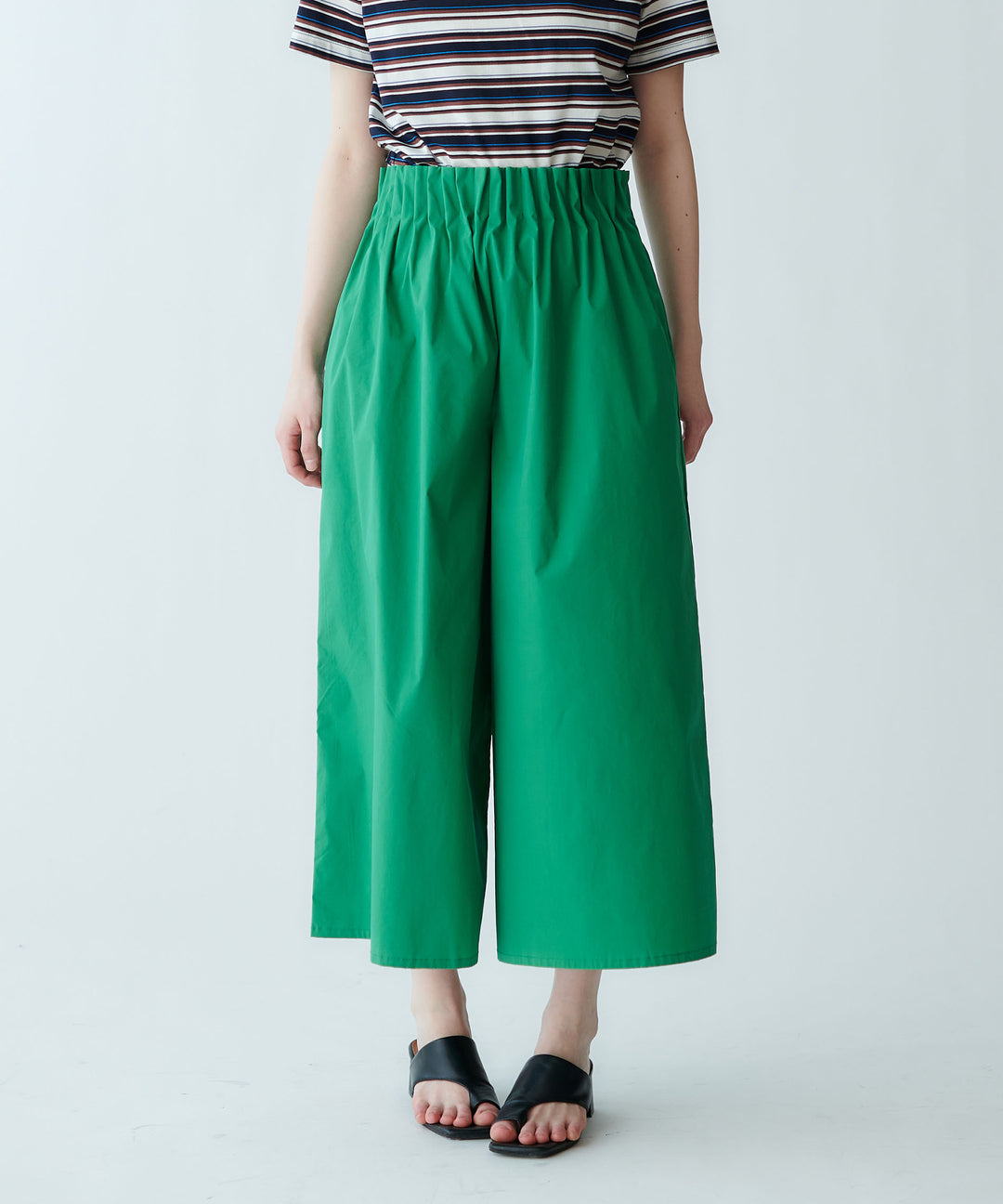 Waist tuck wide pants