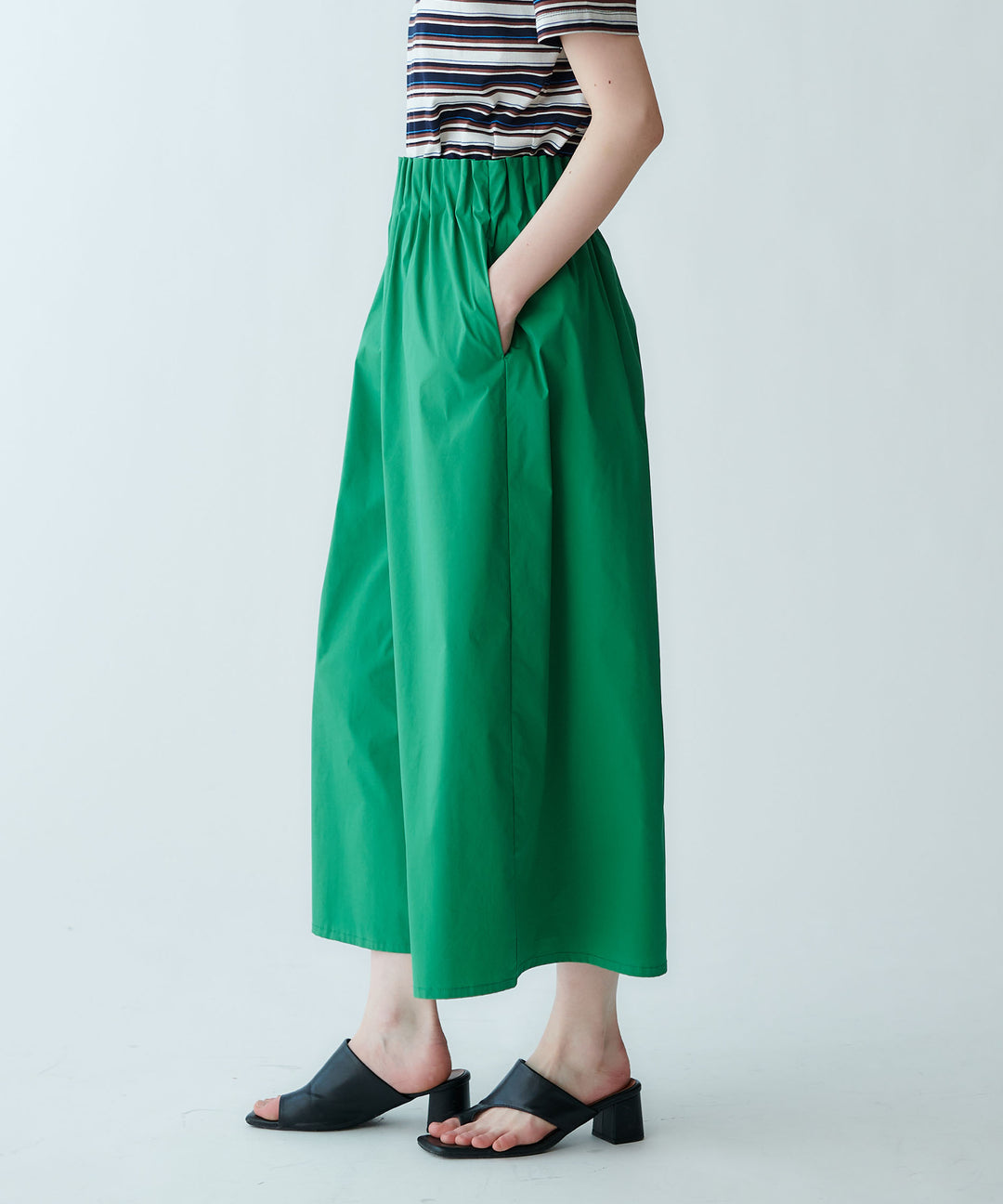 Waist tuck wide pants