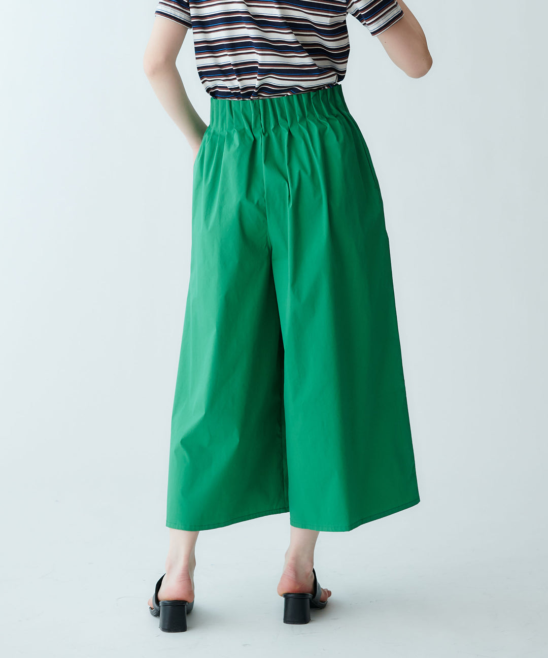 Waist tuck wide pants