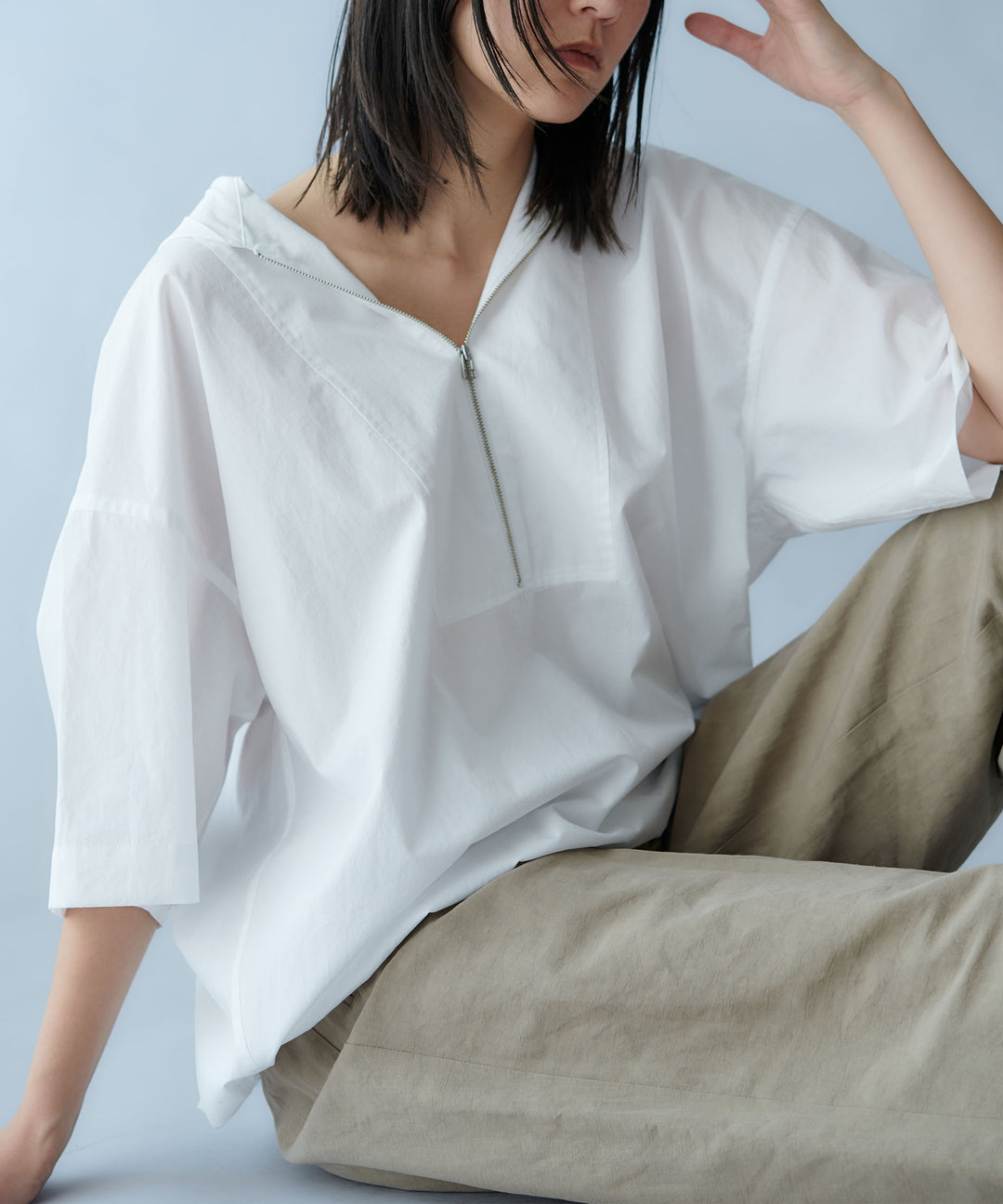 Hoodie Halfsleeve Blouse