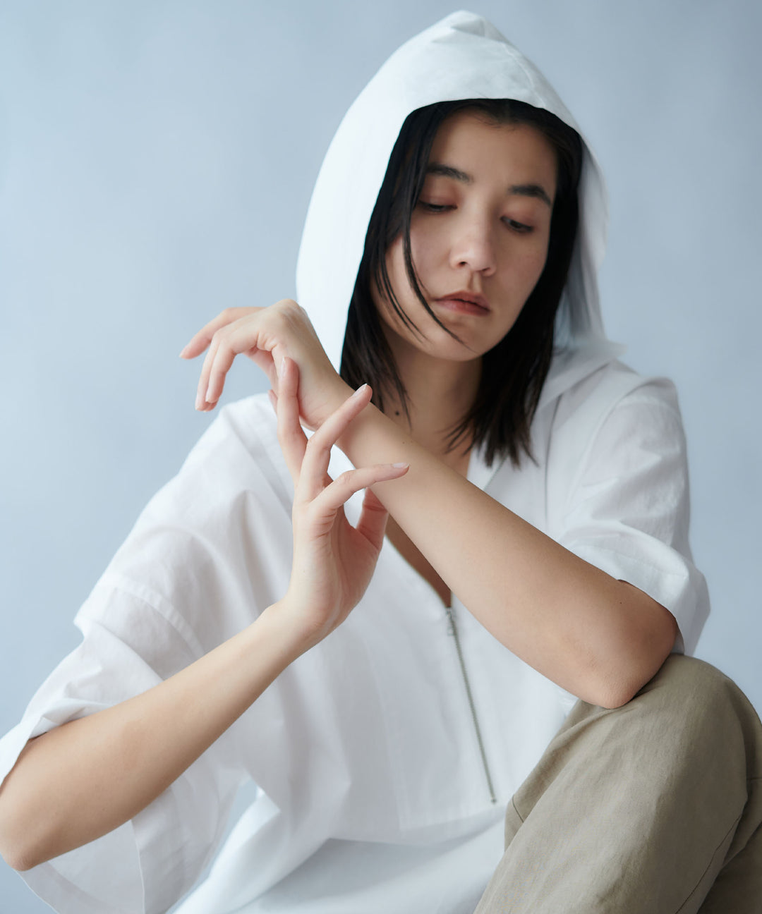 Hoodie Halfsleeve Blouse