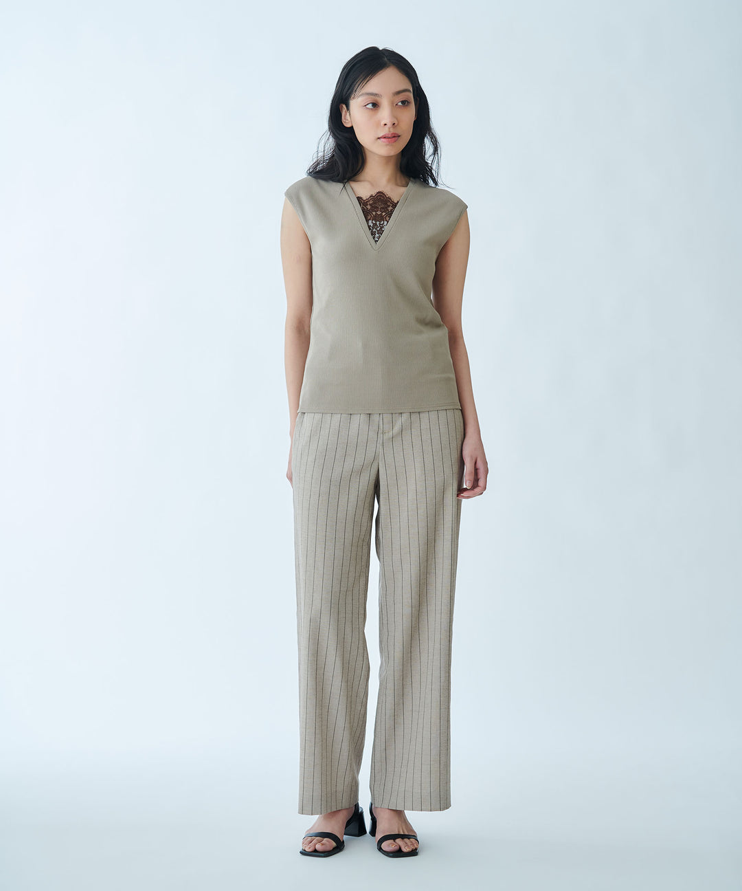 Straight Wide-Leg Trousers