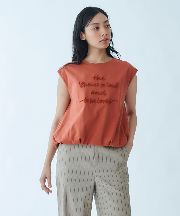Fluffy Embroidered Balloon Silhouette Cut-Sew