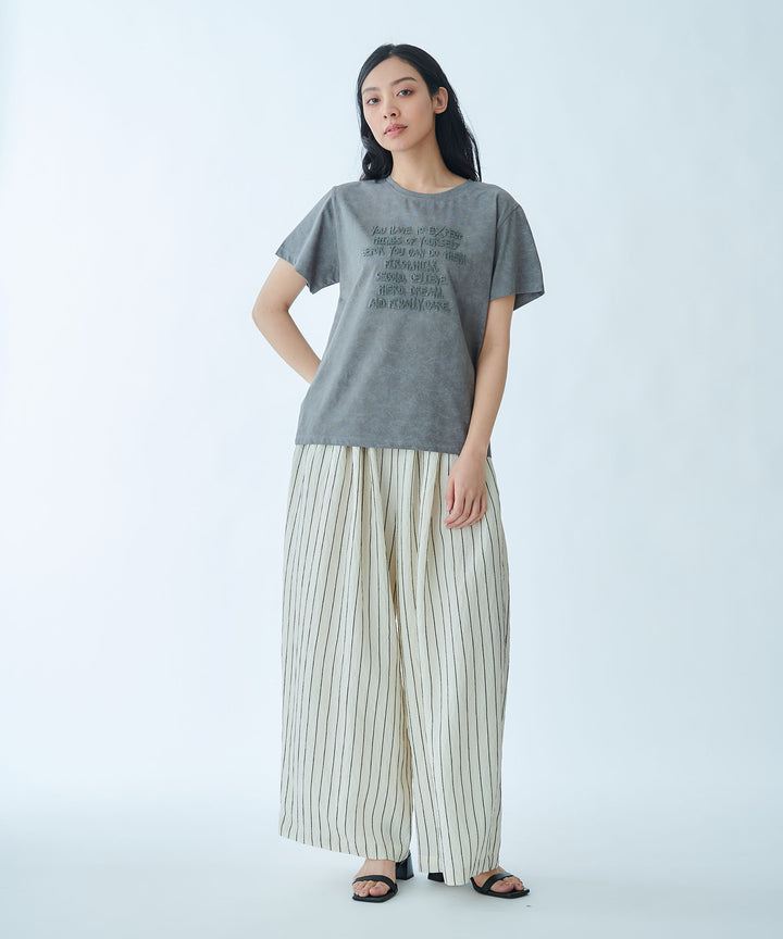 ヴィンテージライクメッセージプリントTシャツ