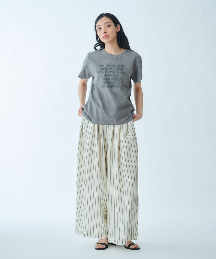 Tuck Gather Wide Pants
