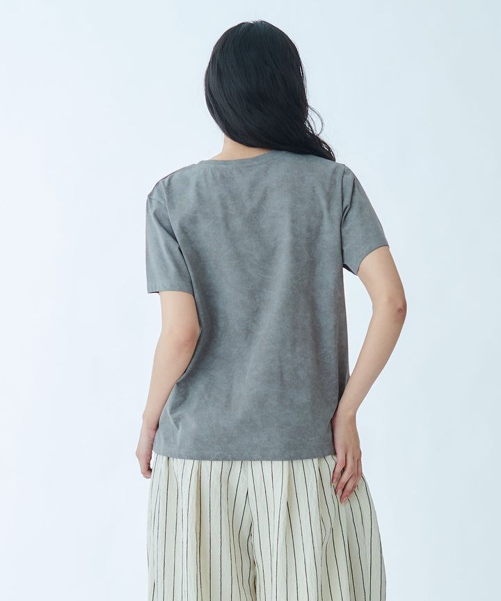 ヴィンテージライクメッセージプリントTシャツ
