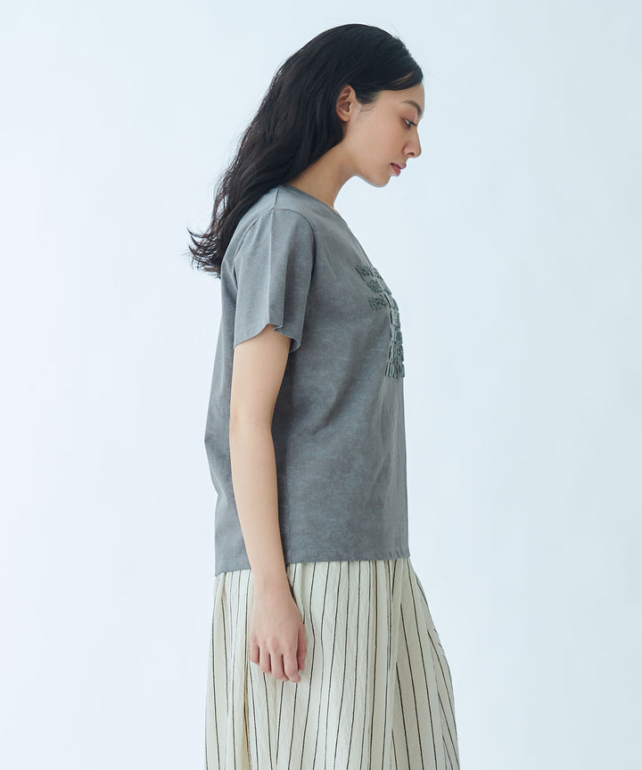 ヴィンテージライクメッセージプリントTシャツ