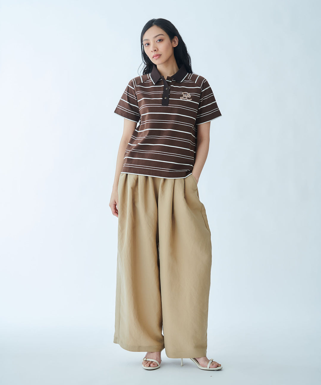 ミックスボーダーポロTシャツ