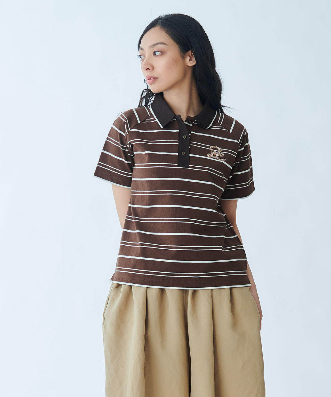ミックスボーダーポロTシャツ
