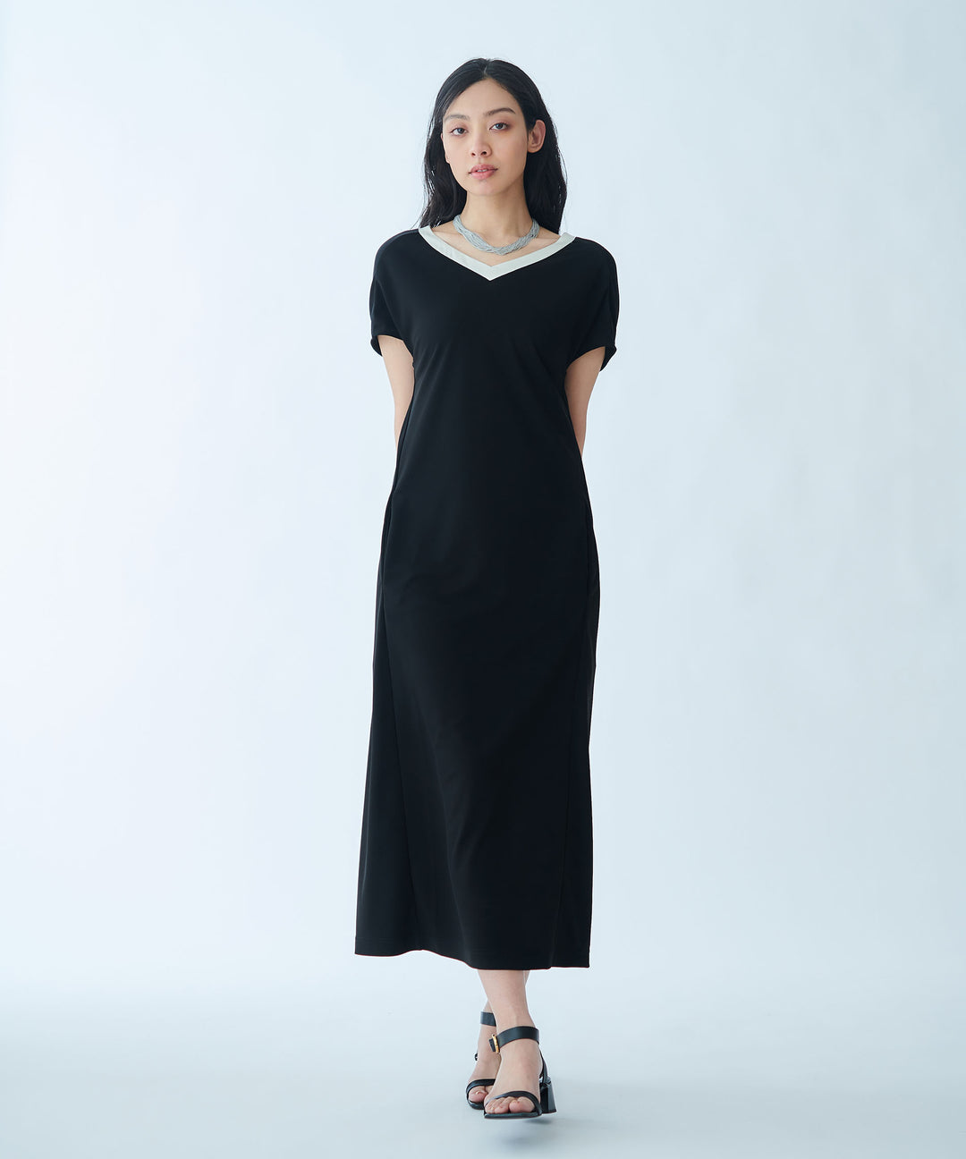 Ribbed Line Knit Cool Dress