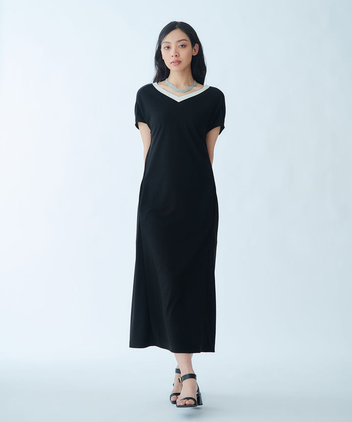 Ribbed Line Knit Cool Dress