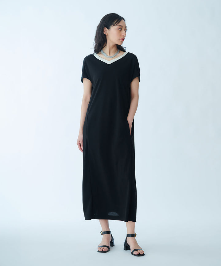 Ribbed Line Knit Cool Dress