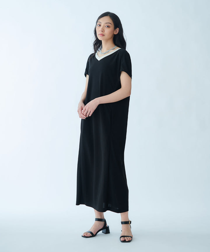 Ribbed Line Knit Cool Dress