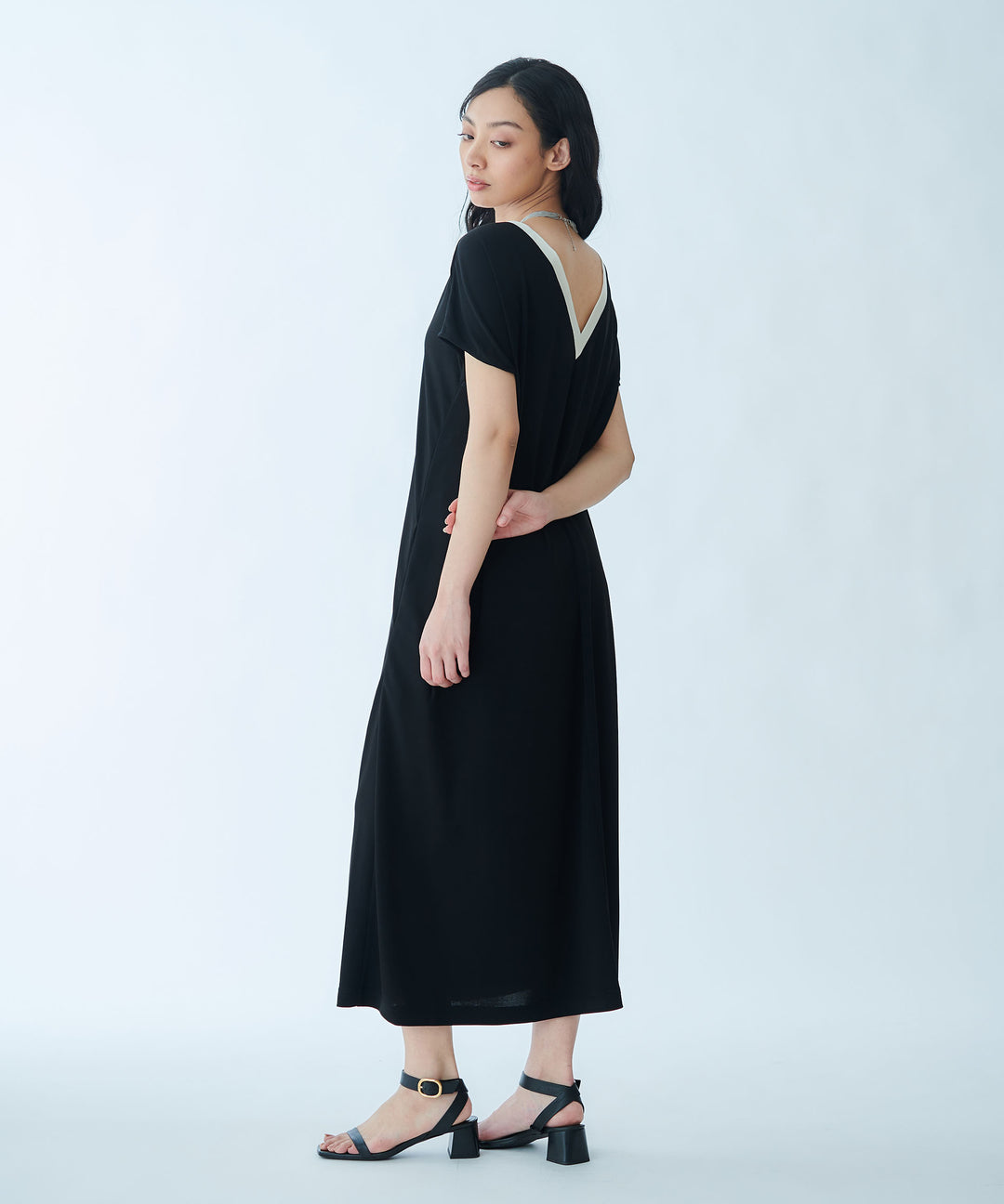 Ribbed Line Knit Cool Dress