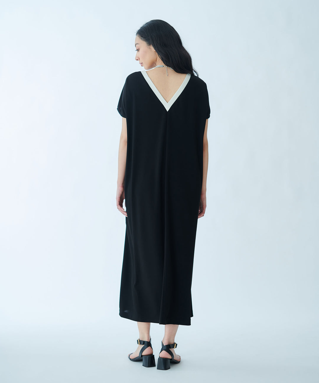 Ribbed Line Knit Cool Dress
