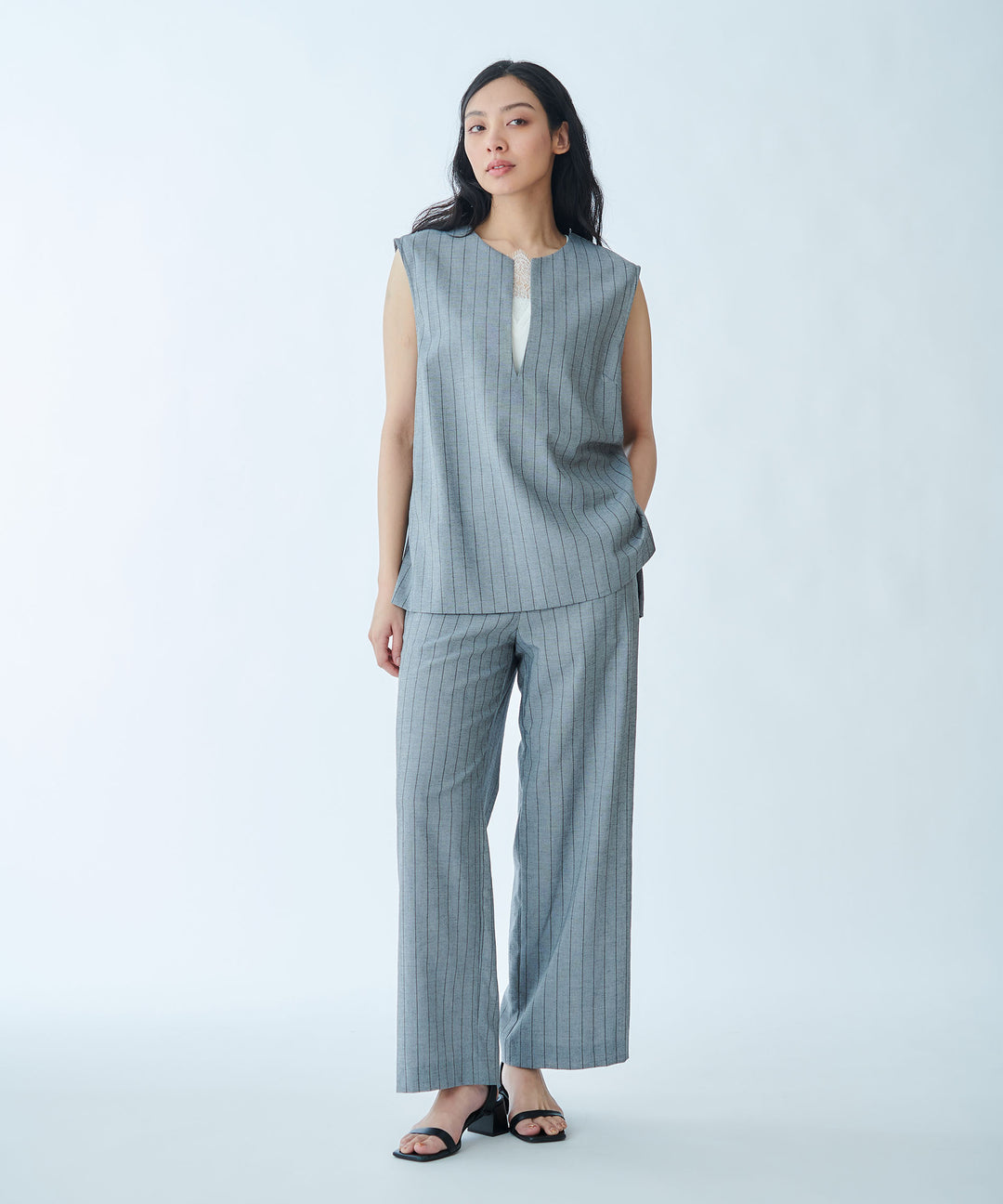 Straight Wide-Leg Trousers