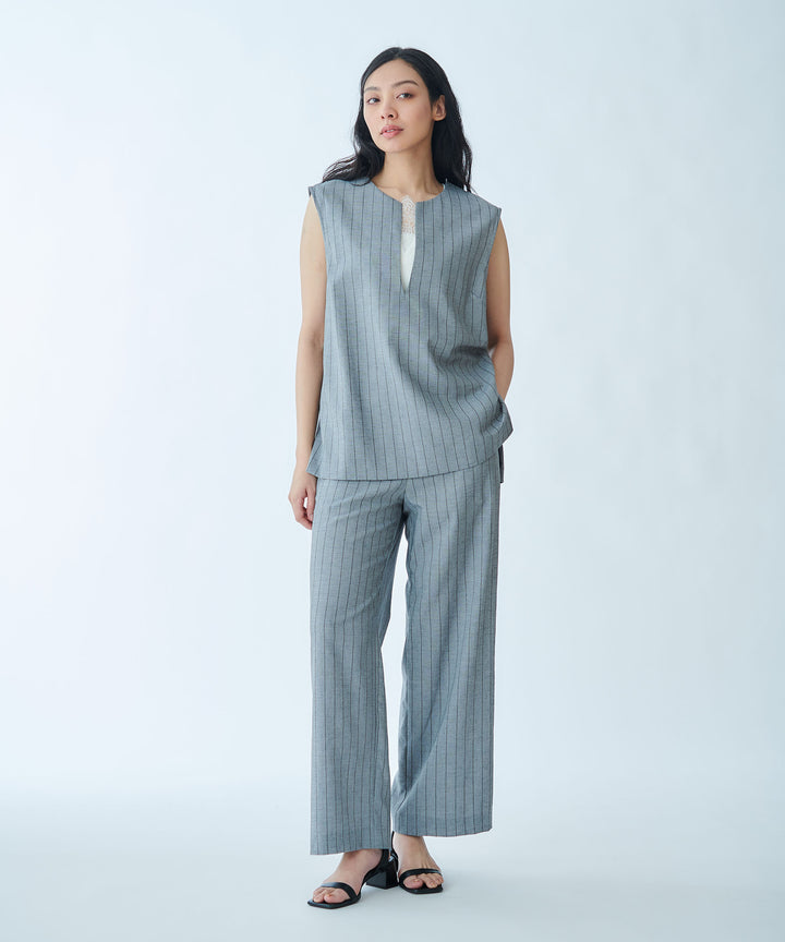 Straight Wide-Leg Trousers