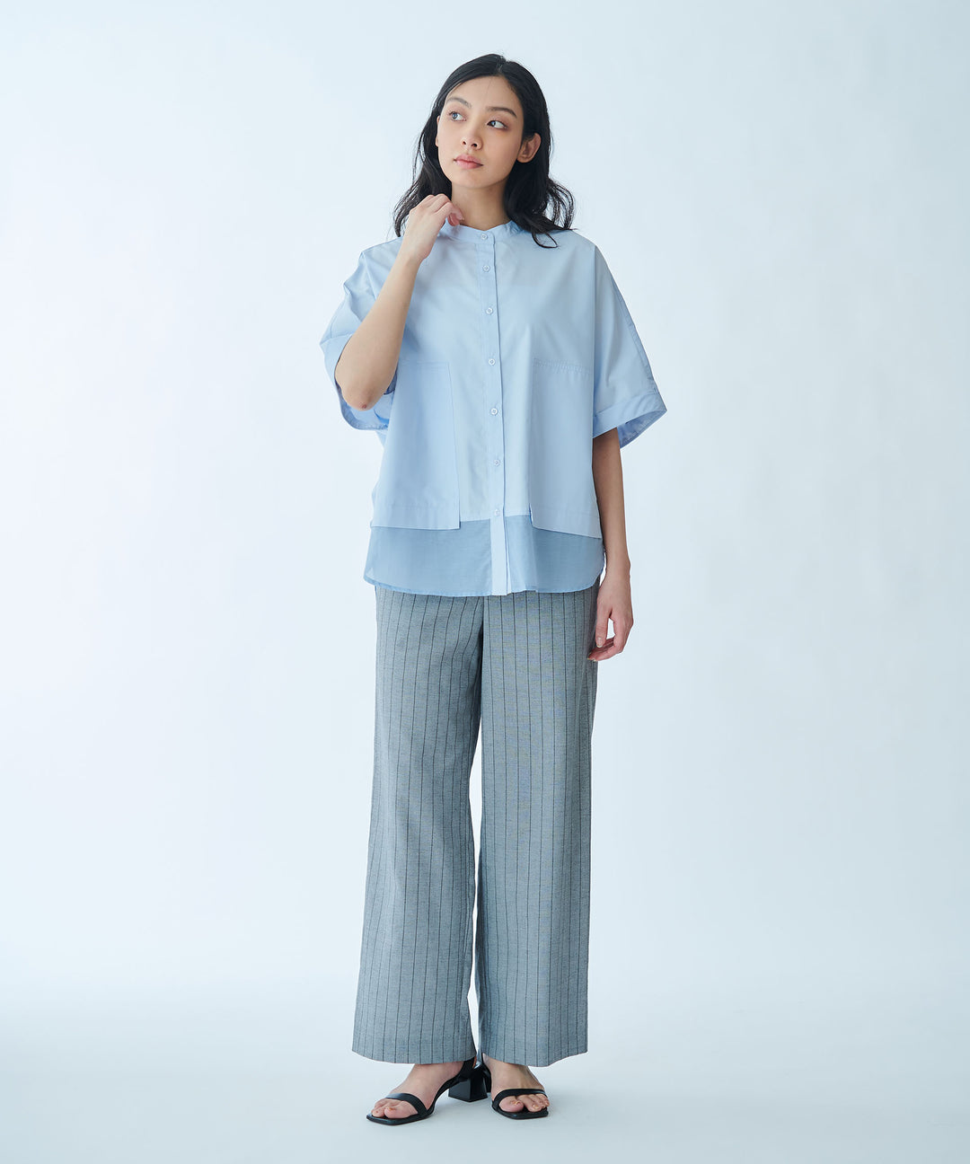 Straight Wide-Leg Trousers