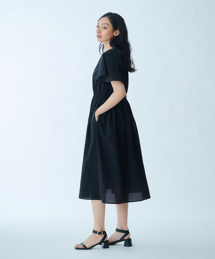 Waist-tie Ruffled Dress