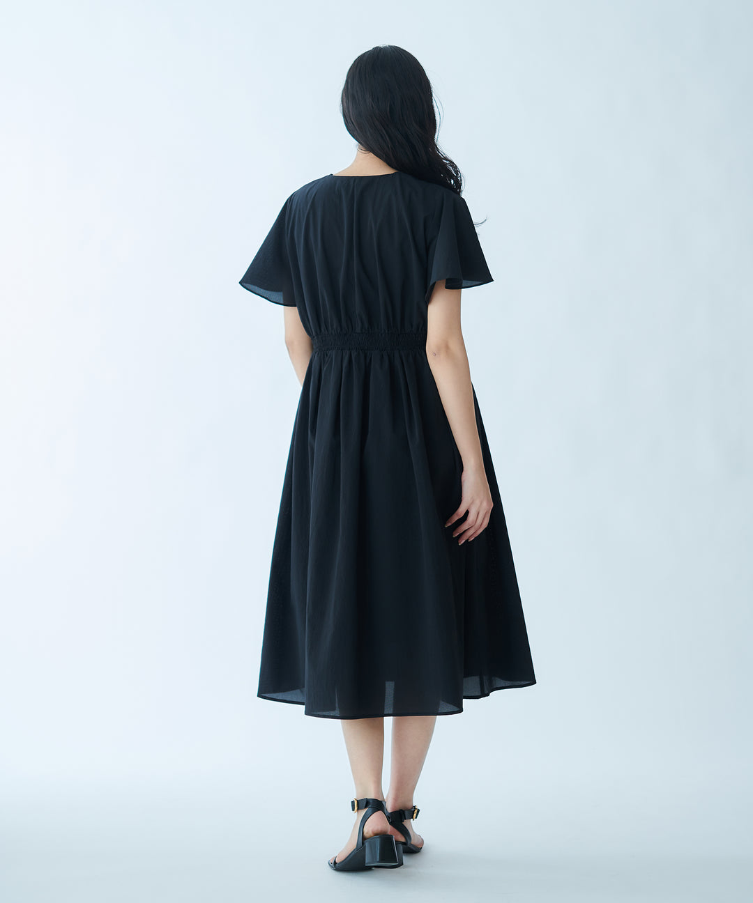 Waist-tie Ruffled Dress