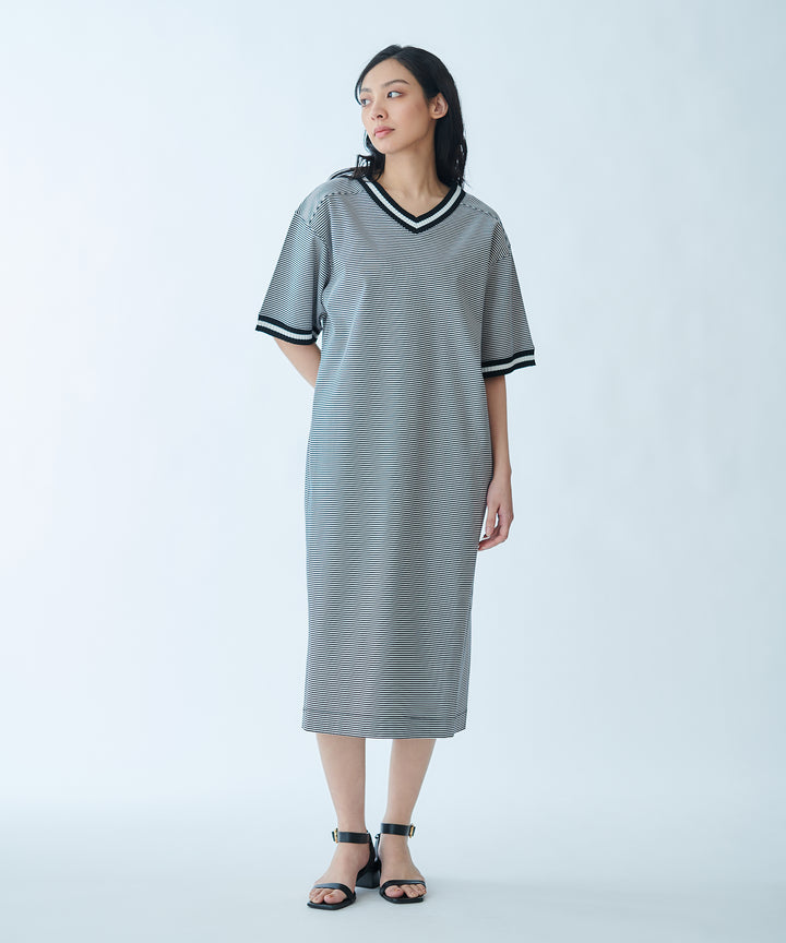 Ribbed Line Knit Cool Dress