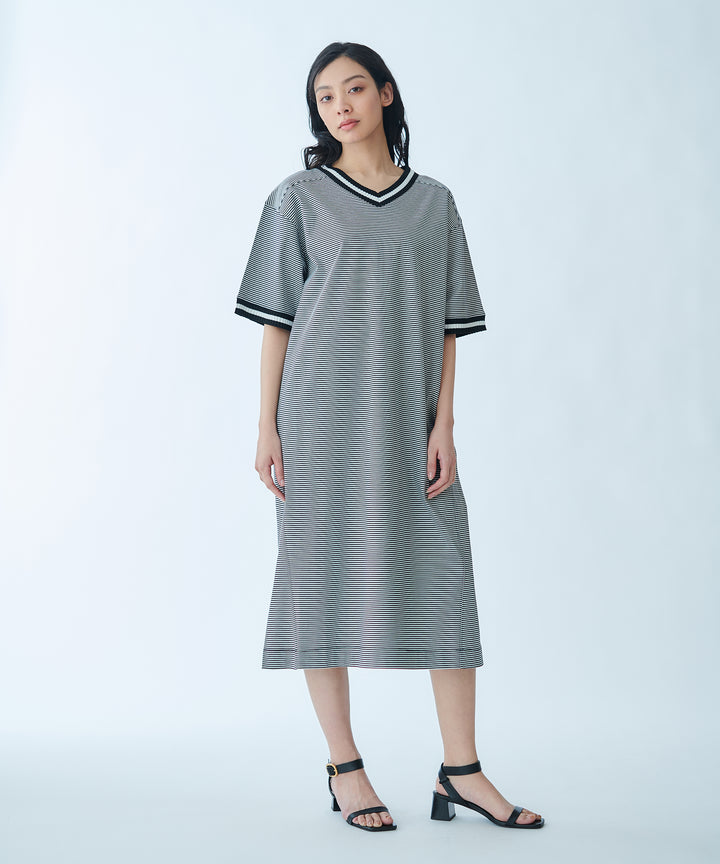 Ribbed Line Knit Cool Dress