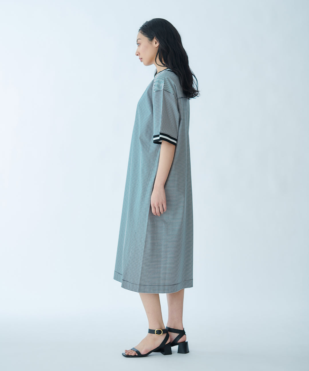 Ribbed Line Knit Cool Dress