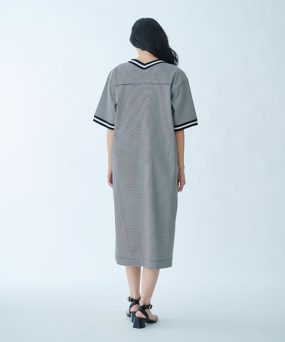 Ribbed Line Knit Cool Dress