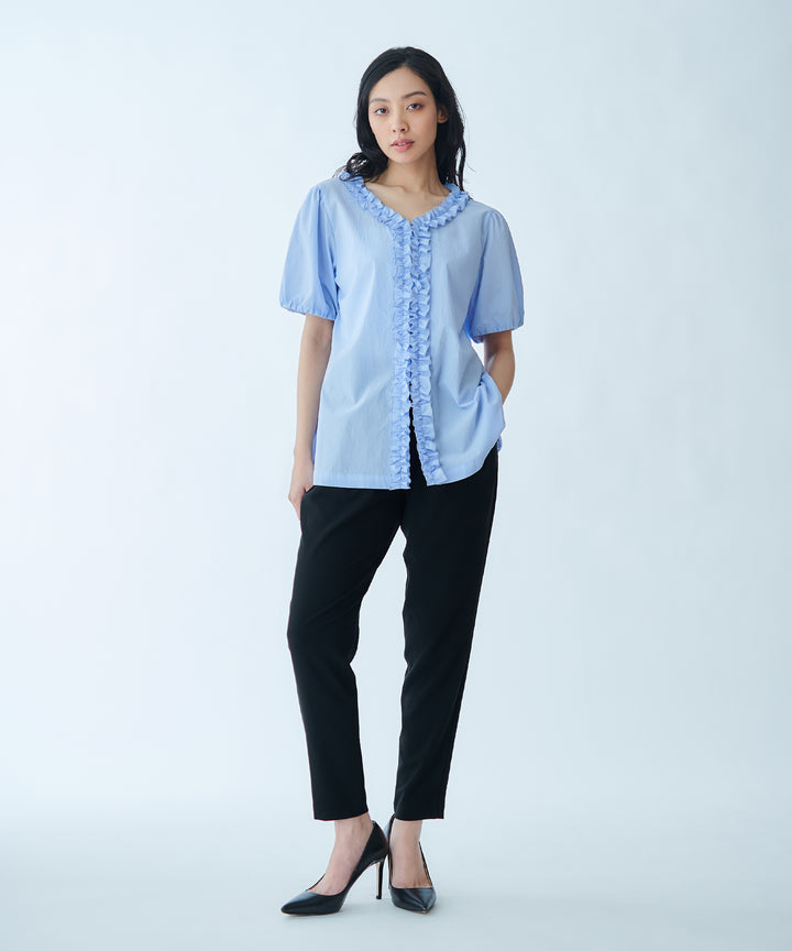 Gathered Frill Blouse