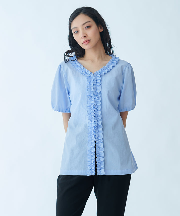Gathered Frill Blouse