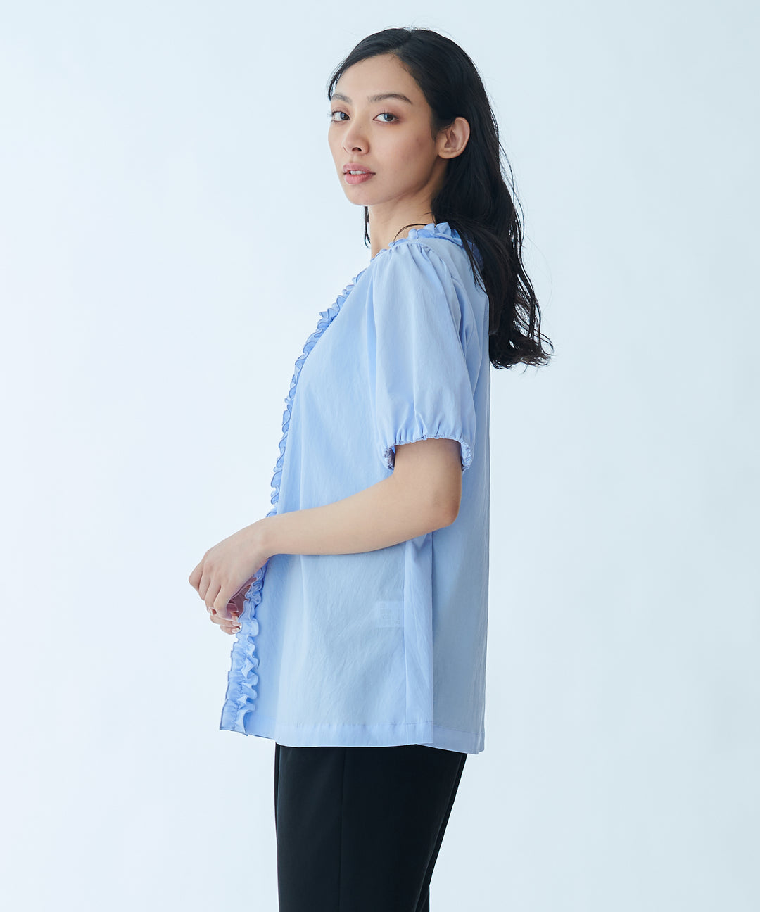 Gathered Frill Blouse