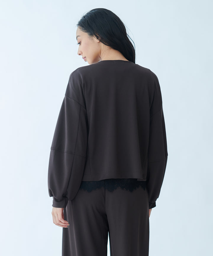 Zip-up sheer blouson